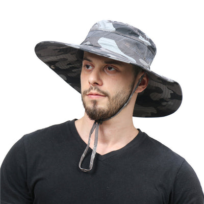 Outdoor Bucket Hat Unisex Sun UV Protection Fisherman Hat Camouflage - Oncros
