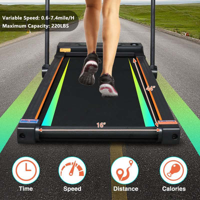 Foldable Under Desk Treadmill with Speaker For Home - Oncros