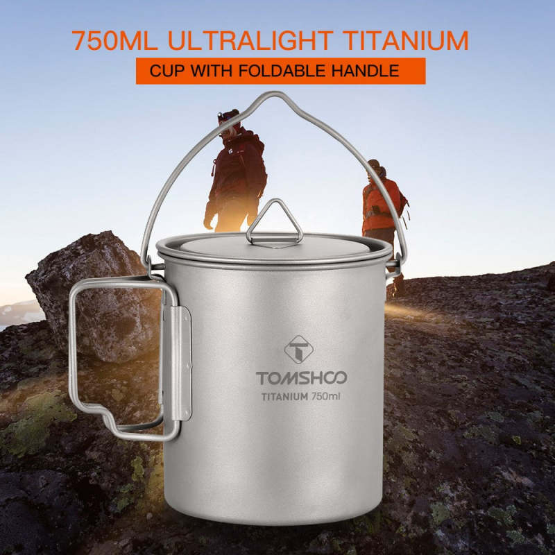 Portable Ultralight 750ml Titanium Pot - Oncros