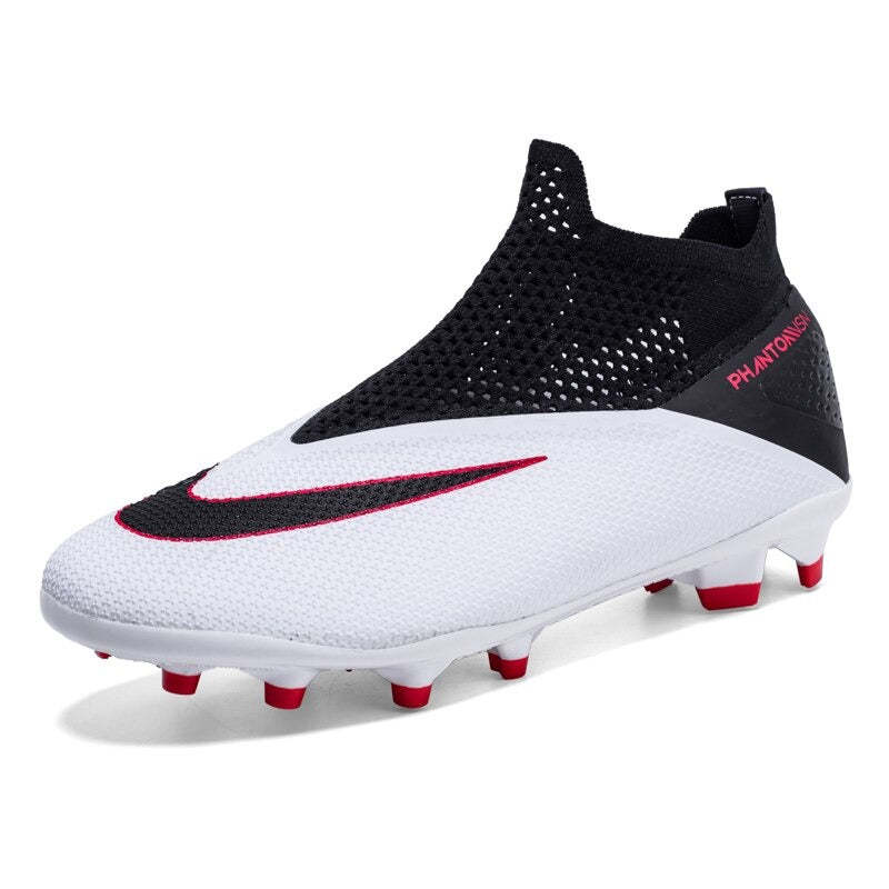 Professional Training Football Boots Men High Soccer Shoes - White / 39 - Oncros