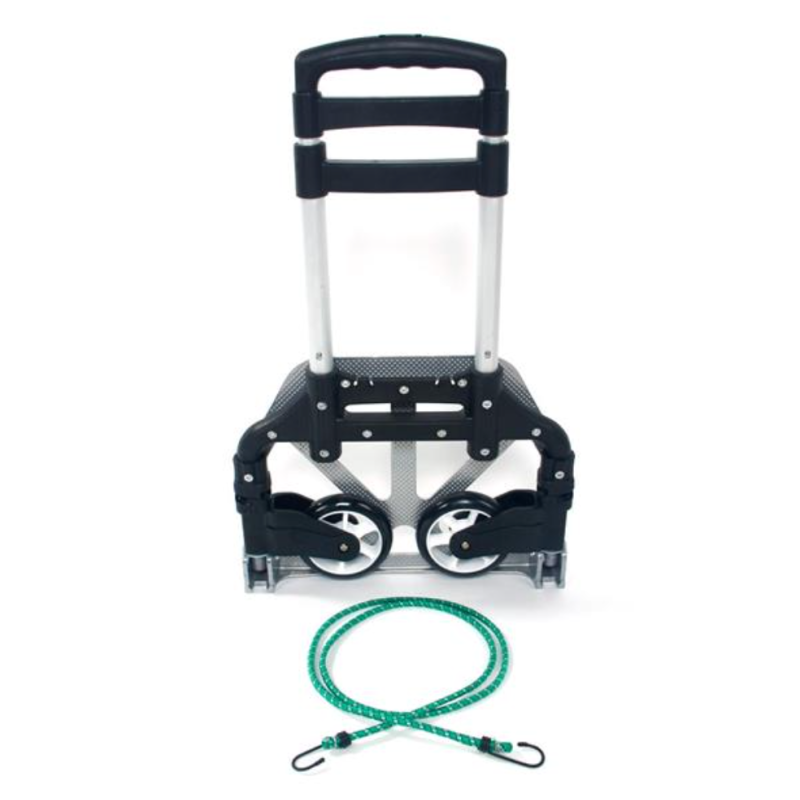 Portable Folding Collapsible Aluminum Cart Dolly Push Truck Trolley - Black - Oncros