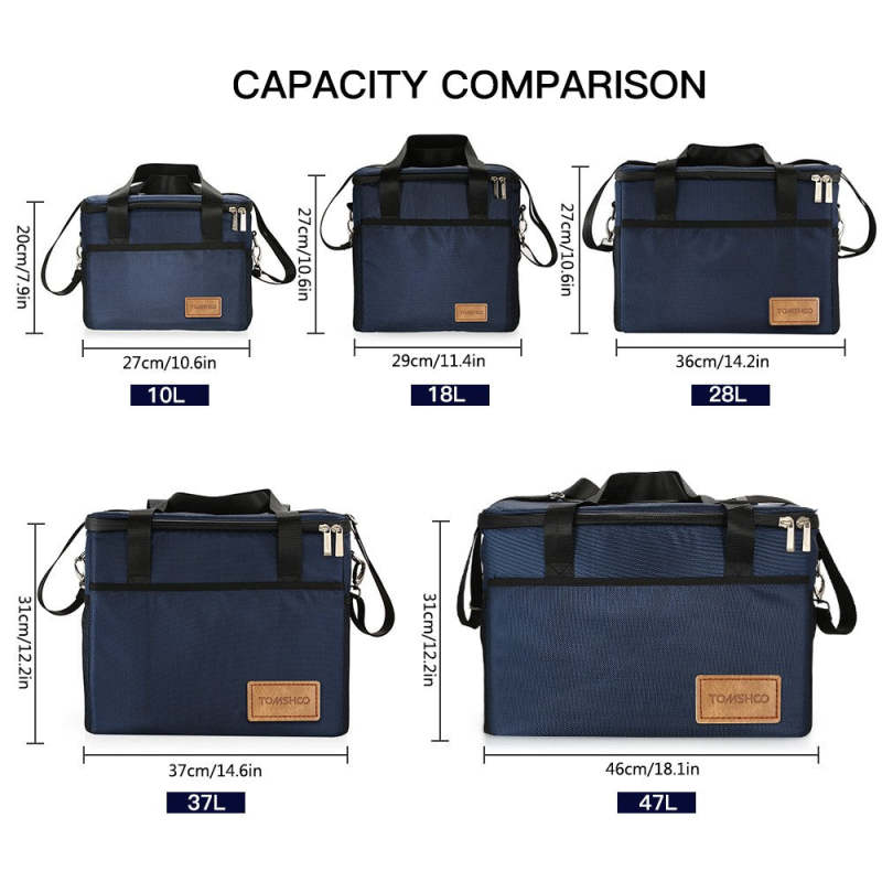 Outdoor Insulated Lunch Bag Reusable Foldable Tote Large Capacity Portable Picnic Carrier Bag - Oncros