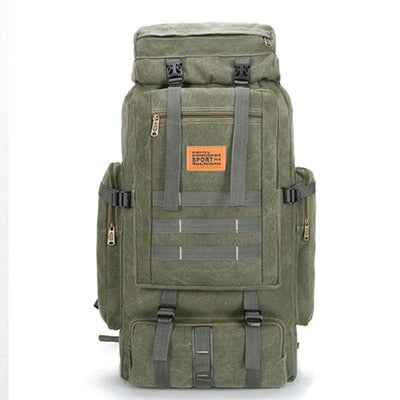 Outdoor 80L Military Camping Backpack - Army green - Oncros