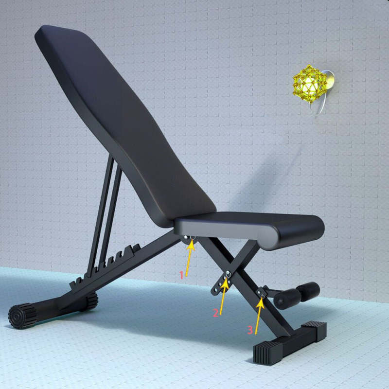 Adjustable Foldable Dumbbell Bench Weight Bench Fitness Multifunctional Training Bench - Oncros