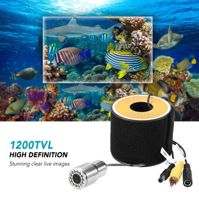 Underwater Fishing Finder Video Camera 1200TVL with 12pcs White LEDs for Underwater Exploration - Oncros