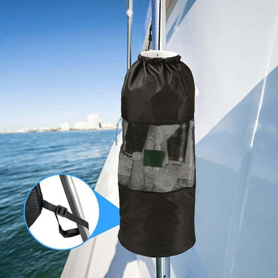Boat Trash Bag Mesh Trash Container Drawstring Trash Bag for Boat Kayak Camper - Oncros
