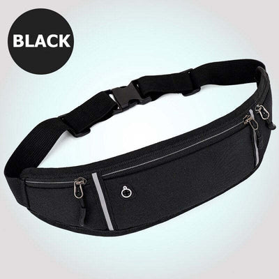 Professional Running Waist Bag Sports Belt - Black Color - Oncros