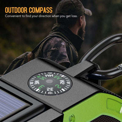 Emergency Solar Hand Crank Radio Charger Flash Light Outdoor Camping Survival Radio - Oncros