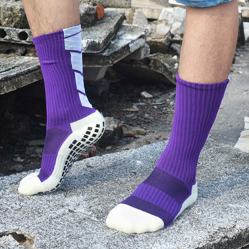 Sports Thickened Breathable Football Kit Socks - Purple / One size(Size 37-44) - Oncros