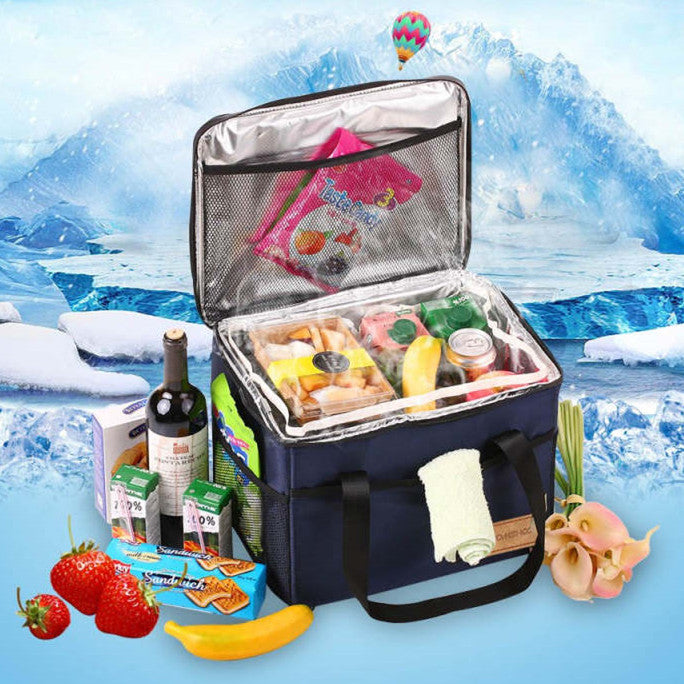 Outdoor Insulated Lunch Bag Reusable Foldable Tote Large Capacity Portable Picnic Carrier Bag - Oncros