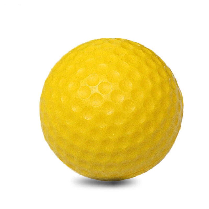 PU Foam Golf Balls Sponge Elastic Indoor Outdoor Training 10Pcs Yellow - Oncros