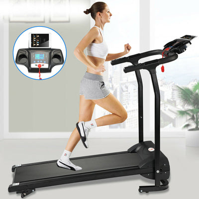 Folding Incline Electric Treadmill with LCD Display & IPAD Mobile Holder - Oncros