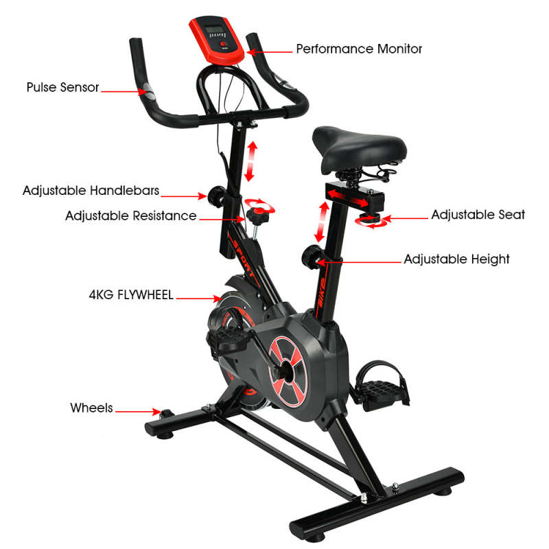 Upright Exercise Bikes for Home Use with LCD Display Monitor - Oncros