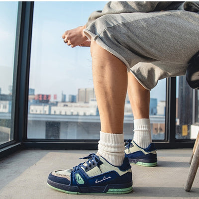Men's Shoes Causal Sneakers Platform Canvas Skateboarding Shoes - Oncros