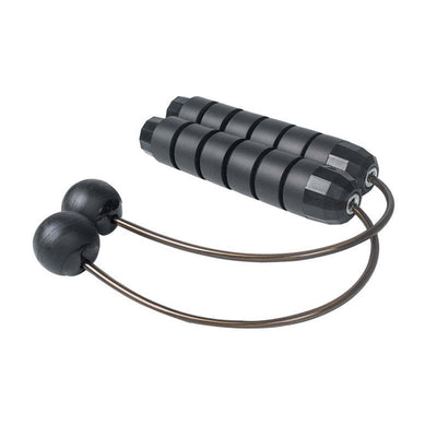 Tangle-Free Rapid Speed Jumping Rope with Ball Bearings Steel - Black with Ball - Oncros