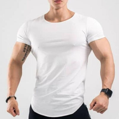 Running Sport T-shirt Men's Gym Fitness Running Sport T-shirt - White / XXL - Oncros