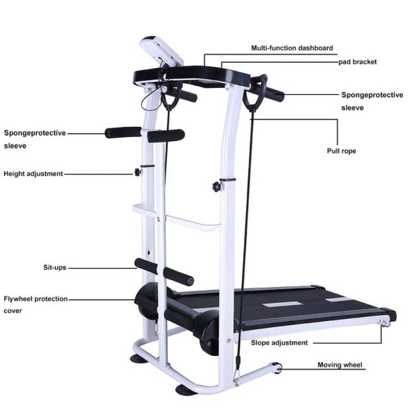 None Electirc Foldable Treadmill Running Jogging Machine Cardio Exercise for Home - Oncros