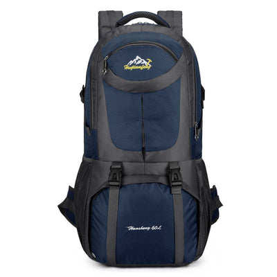 60L Travel Backpack Lightweight Backpack for Mountaineering Travelling Camping Hiking - Dark Blue - Oncros