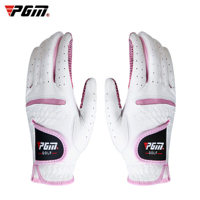 Golf Gloves Women Real Leather Breathable 1 Pair Right Left Hand - Oncros