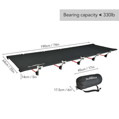 Outdoor Portable Foldable Camping Cot Single Person Bed for Hiking Backpacking Camping - Oncros