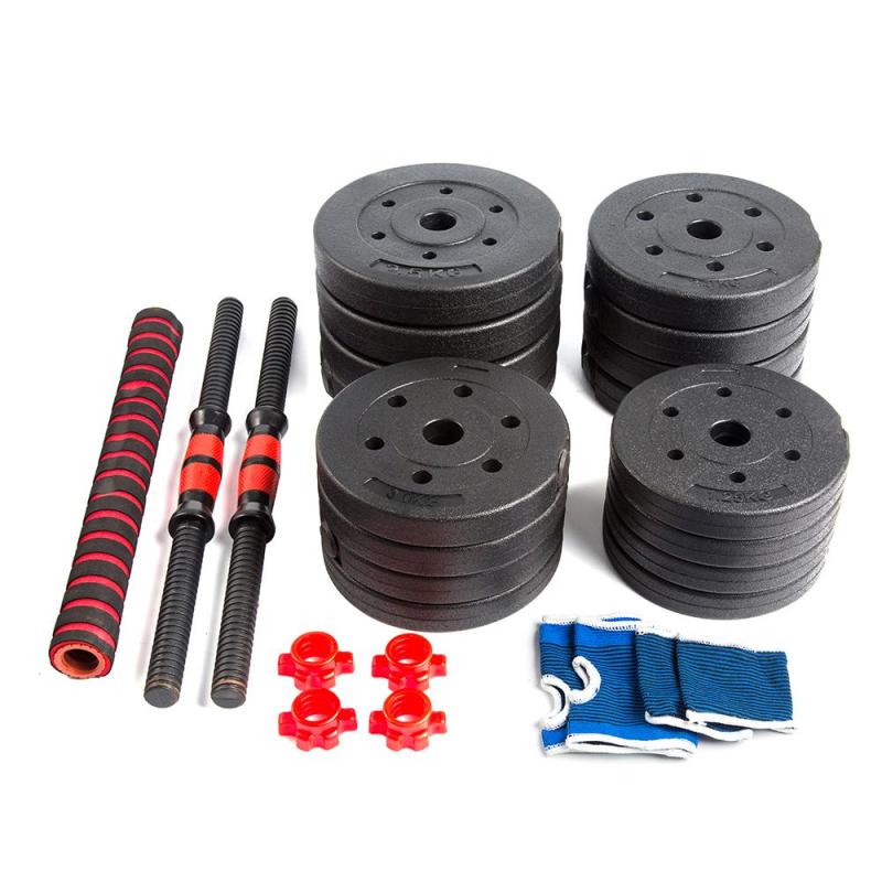 10/20/40kg 2 in 1 Adjustable Dumbbells Barbell Set Weight Training - Oncros