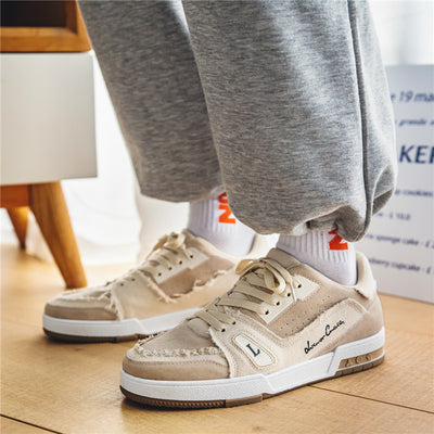 Men's Shoes Causal Sneakers Platform Canvas Skateboarding Shoes - Oncros