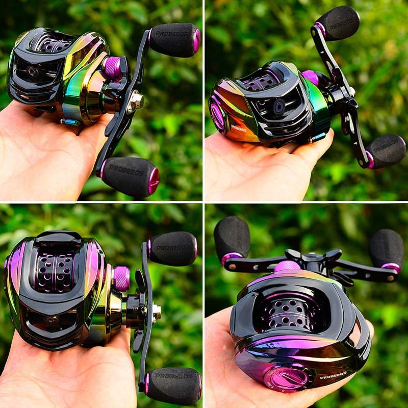 Outdoor Portable Fishing Baitcast Reel Left/Right Hand Fishing Accessory Solid Durable - Oncros