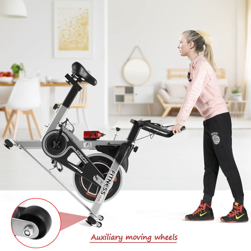 Exercise Bike Cardio Fitness Training Bicycle for Home Gym, Grey - Oncros