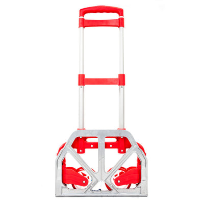 Portable Aluminium Cart Folding Dolly Push Truck Hand Collapsible Trolley Luggage Red - Oncros
