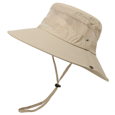 Outdoor New Summer Sun UV Protection Wide Brim Bucket Hats Fishing Hat Beach Hats Unisex - Oncros