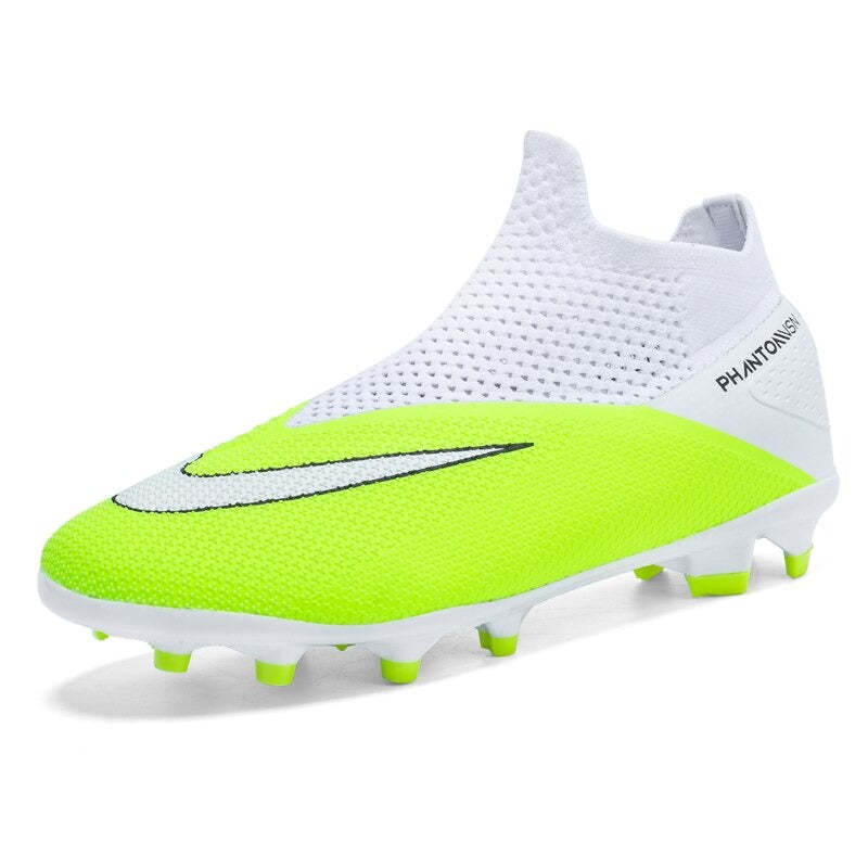 Professional Training Football Boots Men High Soccer Shoes - Green / 37 - Oncros
