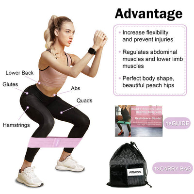 Non-Slip Exercise Loop Bands for Hips and Glutes - Oncros