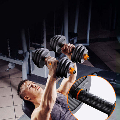 6-In-1 Adjustable Dumbbell Barbell Push-up Stand Set with 4-Modes - Oncros