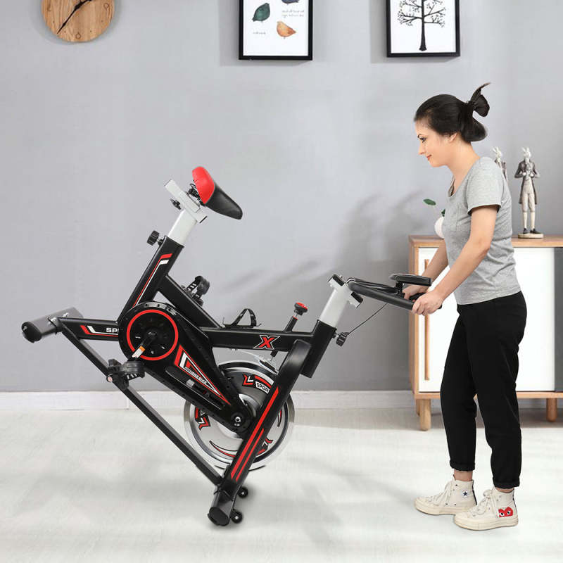 Heavy Duty Exercise Bike with Electronic Meter Display Home Gym - Oncros