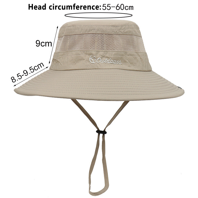 Outdoor New Summer Sun UV Protection Wide Brim Bucket Hats Fishing Hat Beach Hats Unisex - Oncros