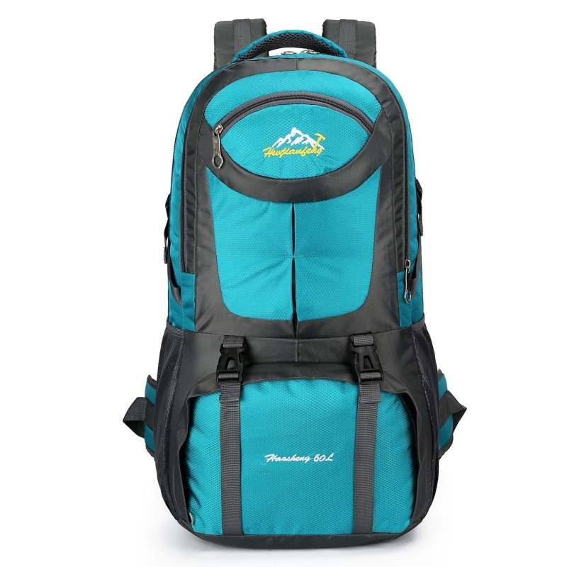 60L Travel Backpack Lightweight Backpack for Mountaineering Travelling Camping Hiking - Light Blue - Oncros