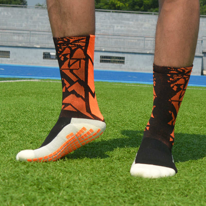 Sports Thickened Breathable Football Kit Socks - Camouflage Orange / One size(Size 37-44) - Oncros