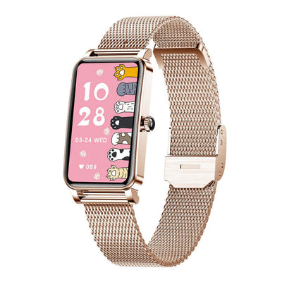 Women's Fashion Smart Watch with Lovely Bracelet - Rose Gold - Oncros