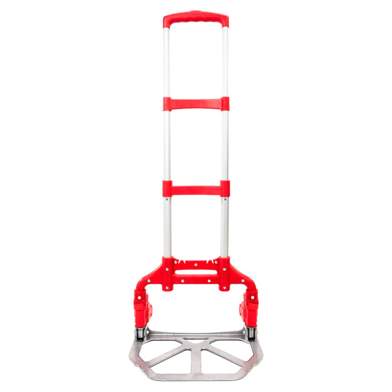 Portable Aluminium Cart Folding Dolly Push Truck Hand Collapsible Trolley Luggage Red - Oncros