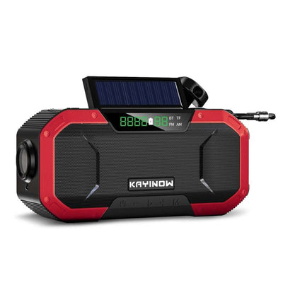 Emergency Solar Hand Crank Radio Charger Flash Light Outdoor Camping Survival Radio - Red - Oncros