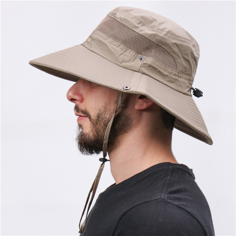 Outdoor New Summer Sun UV Protection Wide Brim Bucket Hats Fishing Hat Beach Hats Unisex - Oncros