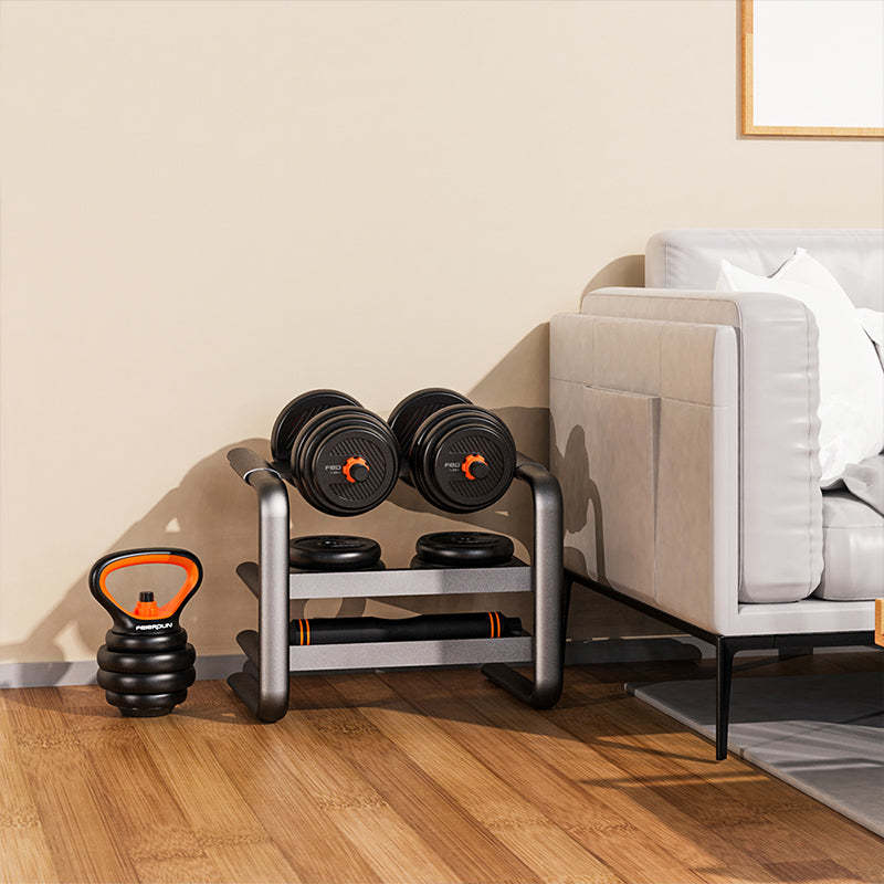 6-In-1 Adjustable Dumbbell Barbell Push-up Stand Set with 4-Modes - Oncros