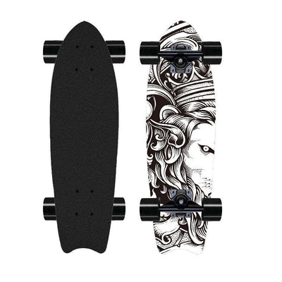 8-layer Maple Big Fish Board Land Surfing Fishtail Street Skateboard - Graffiti 3 - Oncros
