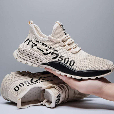 Trail Running Sneakers Breathable Cushion Mesh Sports Shoes For Men - White / 42 - Oncros