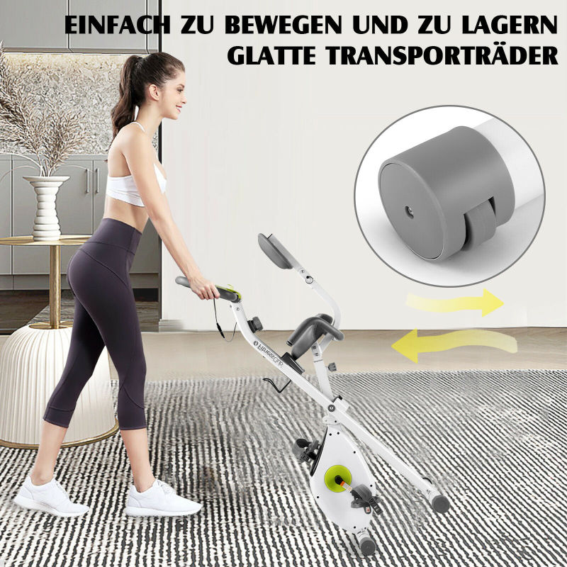 Foldable Fitness Bike Indoor Exercise Bike Height-Adjustable - Oncros