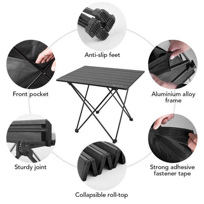 Outdoor Folding Picnic Table with Seat Pocket Waterproof Carry Bag for Camping Picnics - Oncros