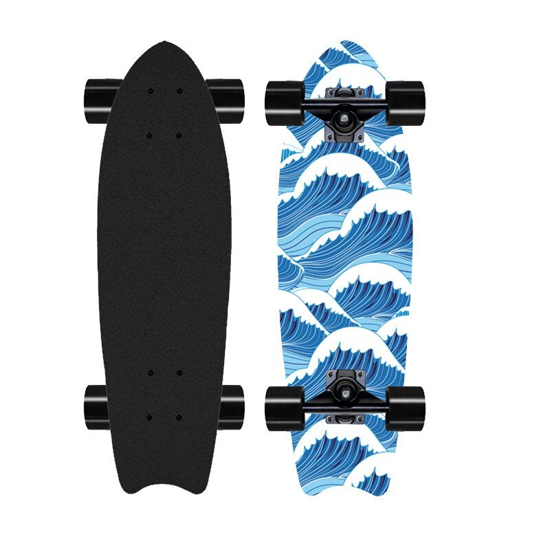 8-layer Maple Big Fish Board Land Surfing Fishtail Street Skateboard - Graffiti 18 - Oncros