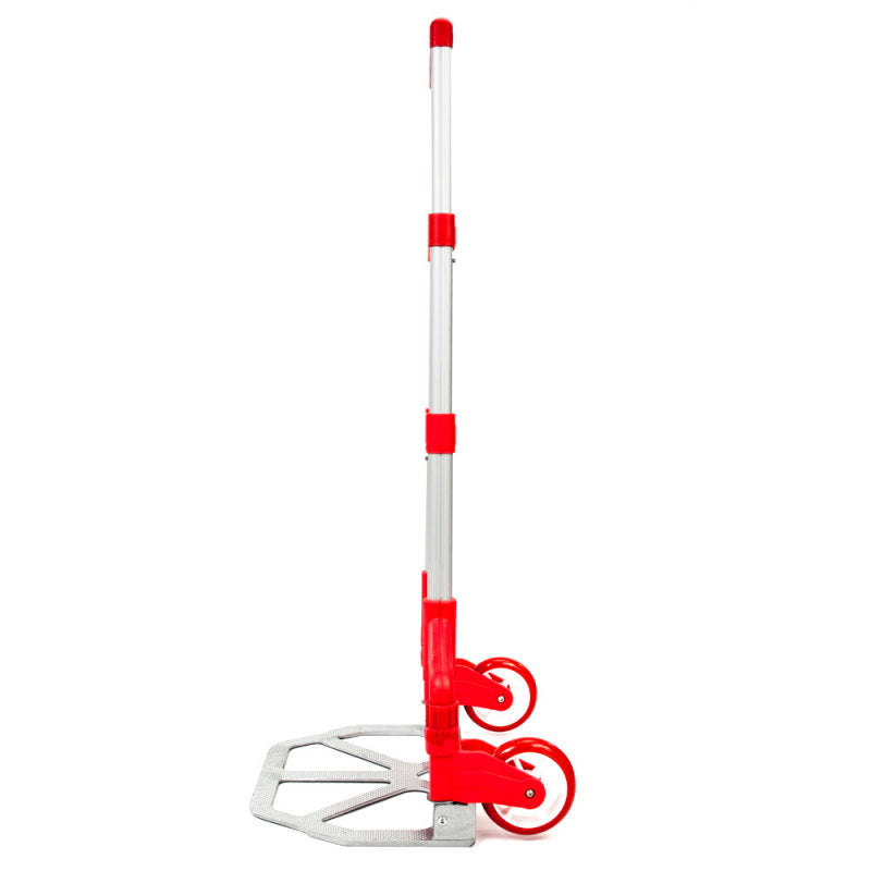 Portable Aluminium Cart Folding Dolly Push Truck Hand Collapsible Trolley Luggage Red - Oncros