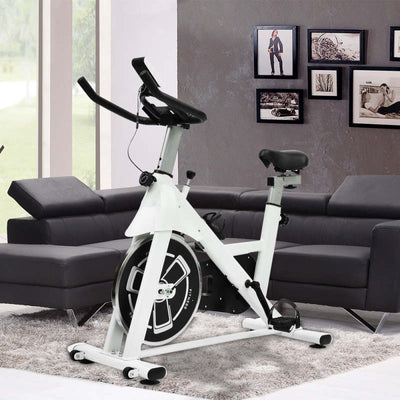 Smart Spining Bike with LCD Display for Home Exercise - Gray - Oncros