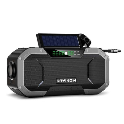 Emergency Solar Hand Crank Radio Charger Flash Light Outdoor Camping Survival Radio - Silver - Oncros